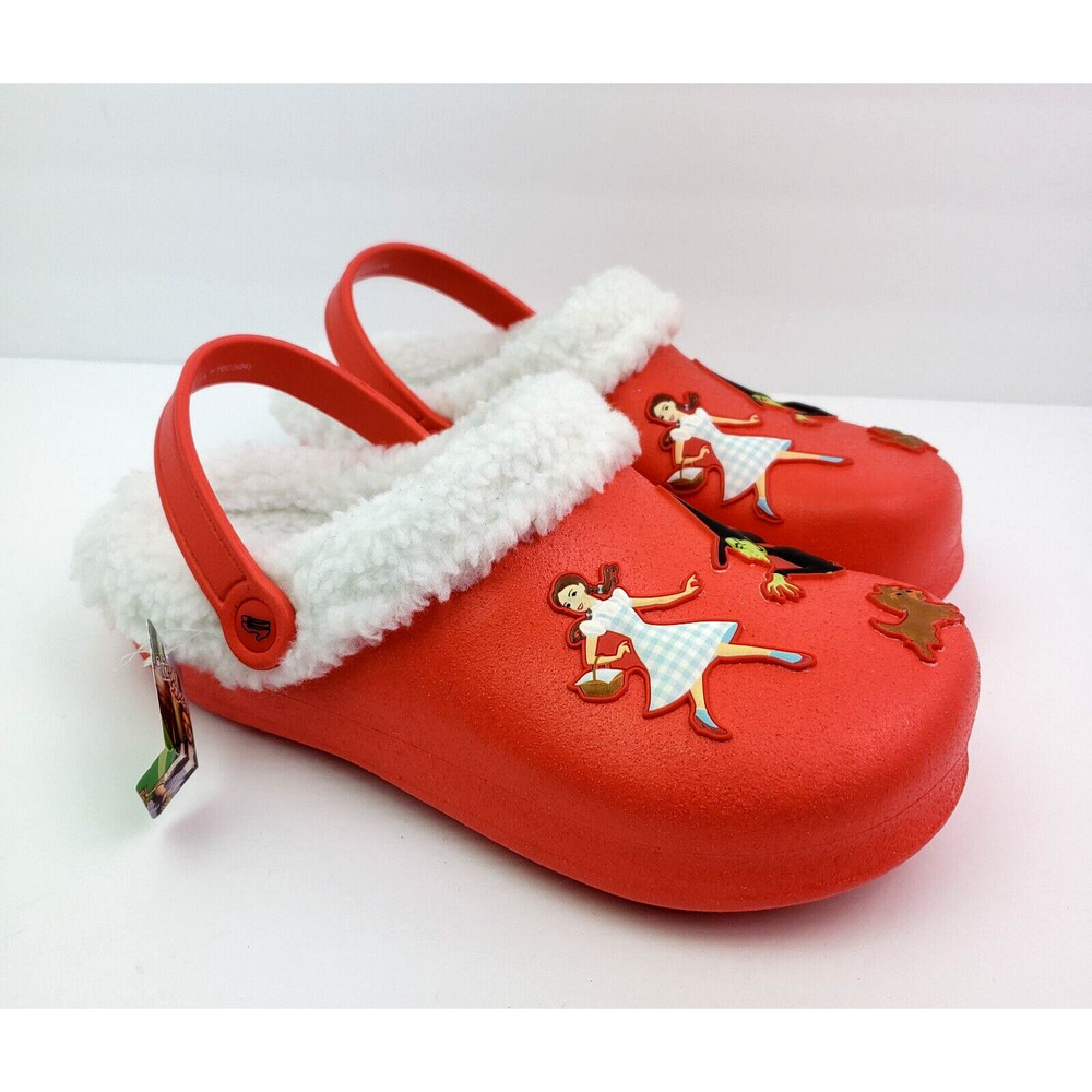 The Wizard Of Oz Girls Size 2/3 Red Slip On Lined Comfort Clog Shoes